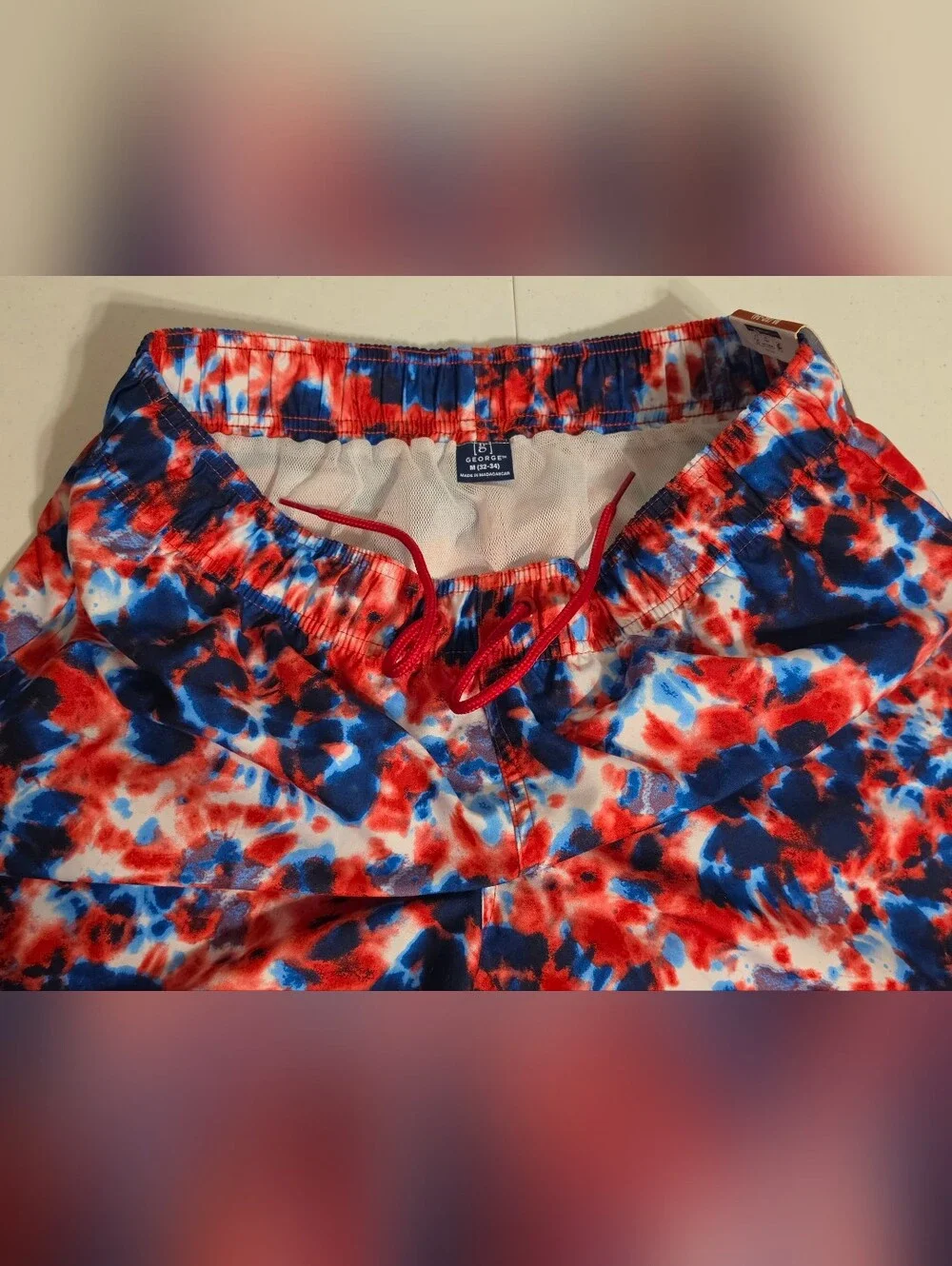 NWT men swimming trunks above the knee George size M